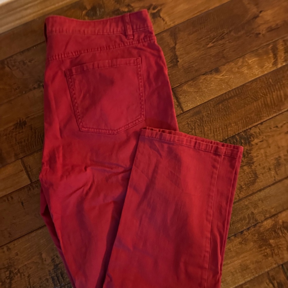Talbots Heritage Red Straight Leg Jeans. Size 14.
